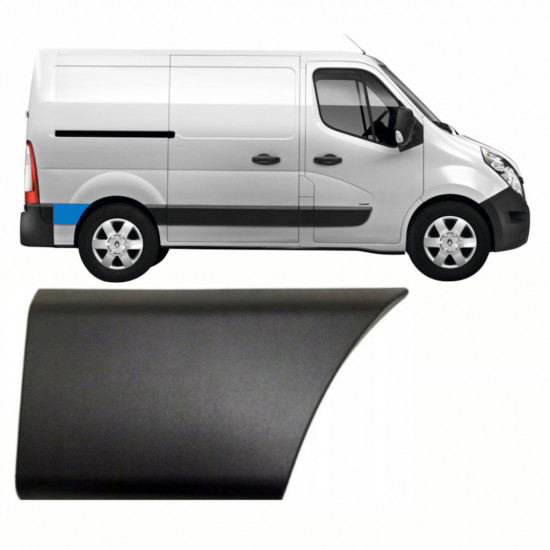 RENAULT MASTER 2010- KRÁTKÉ BOČNÍ LIŠTA ZA KOLO / PRÁVA