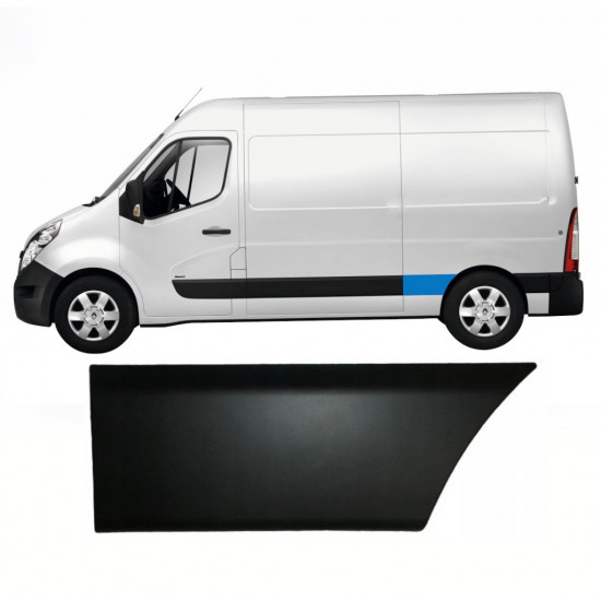 RENAULT MASTER 2010- KRÁTKÉ ZADNÍ BLATNÍK BOČNÍ LIŠTA / LEVÝ