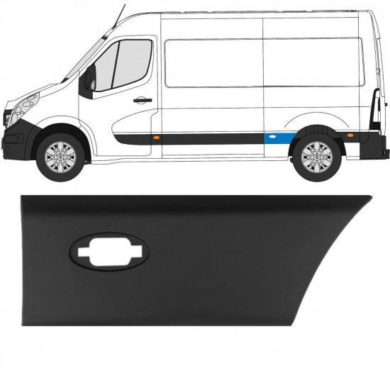 RENAULT MASTER 2010- L2 BOČNÍ LIŠTA OBRYSOVÉ SVĚTLO / LEVÝ