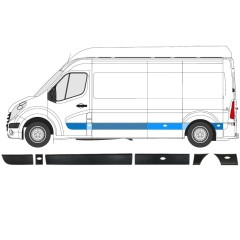 Sada lišt na Opel Movano 2010-2021 / Levá / 13919
