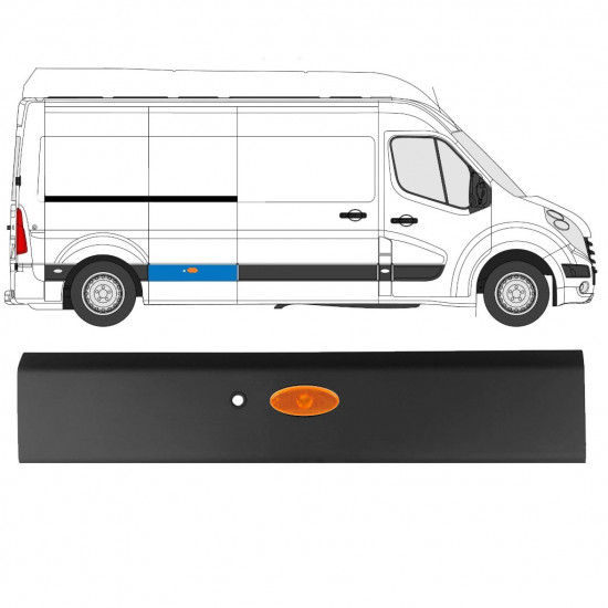 RENAULT MASTER 2010- BOČNÍ LIŠTA DLOUHÝ PDC S SVĚTLO / PRÁVA