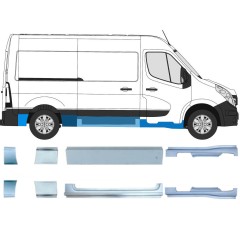Opravný plech sada na Renault Master 2010- / Levá+Pravá / 14926