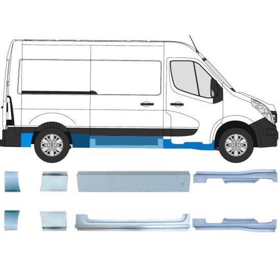 Opravný plech sada na Nissan NV400 2010- / Levá+Pravá 15723