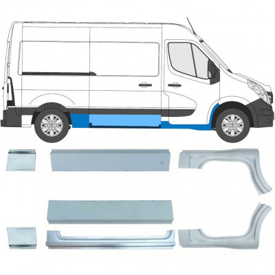 RENAULT MASTER 2010- KRÁTKÝ ROZVOR KOL OPRAVNÝ PANEL / NASTAVIT / PRÁVA + LEVÝ