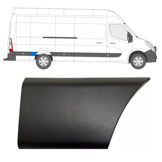 Boční lišta zadního blatníku za kolem na Renault Master 2010- / Pravá 16658