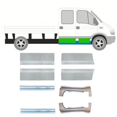 Opravný plech sada na Renault Master 1998-2010 / Levá+Pravá / Dvojitá kabina /  10260