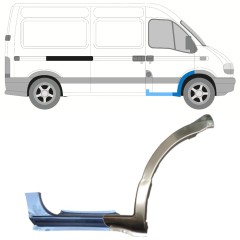 Opravný plech prahu + předního podběhu na Opel Movano 1998-2010 / Pravá 15370