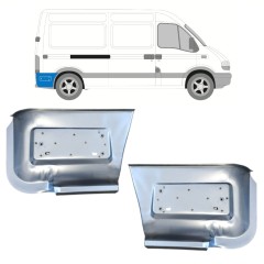 Opravný plech spodní části zadního blatníku za kolem na Renault Master 1998-2010 / Levá+Pravá / Sada 16140