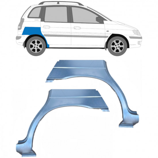 Lem zadního blatníku na Hyundai Matrix 2001-2010 / Levá+Pravá / Sada 9211