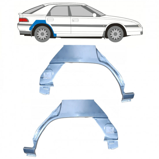 Lem zadního blatníku na Mazda 323F BG 1989-1994 / Levá+Pravá / Sada 9855