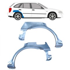 Lem zadního blatníku na Mazda 323F BJ 1998-2004 / Levá+Pravá / Sada 9166