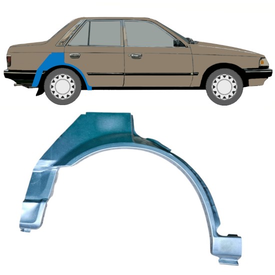 Lem zadního blatníku na Mazda 323 BF 1985-1989 / Pravá 12956