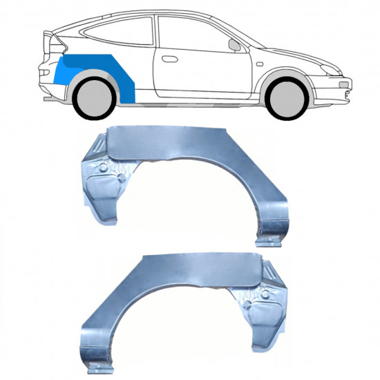 Lem zadního blatníku na Mazda 323 BH 1994-1998 / Levá+Pravá / COUPE / Sada 9854