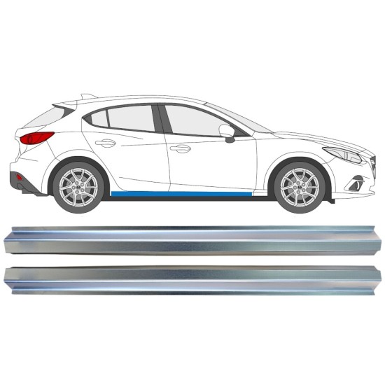 Opravný plech prahu na Mazda 3 2013-2019 / Levá+Pravá / Sada 16345