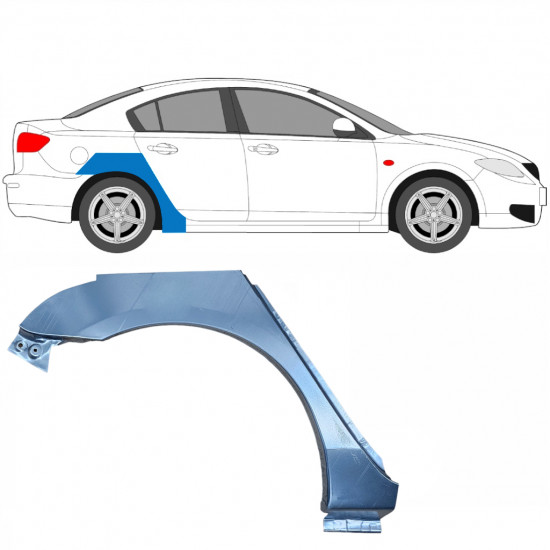 Lem zadního blatníku na Mazda 3 BK 2003-2009 / Pravá 8605