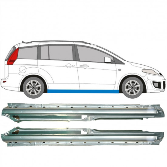 Kompletní práh na Mazda 5 2005-2010 / Levá+Pravá / Sada 9296