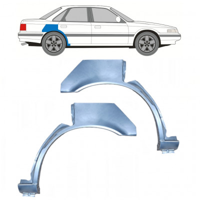 Lem zadního blatníku na Mazda 626 1988-1992 / Levá+Pravá / Sada 9894