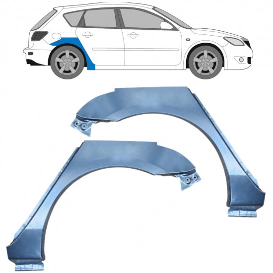 Lem zadního blatníku na Mazda 3 BK 2003-2009 / Levá+Pravá / Sada 10528