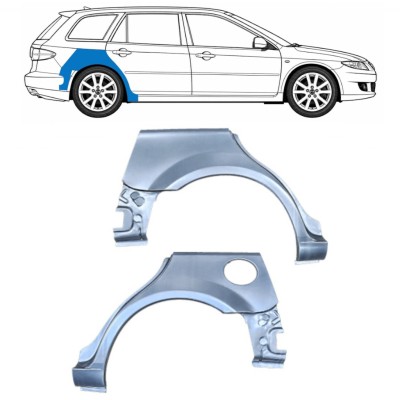 Lem zadního blatníku na Mazda 6 GG GY 2002-2007 / Levá+Pravá / COMBI / Sada 9164