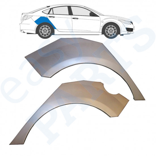 Lem zadního blatníku na Mazda 6 2007-2012 / Levá+Pravá / Sada 9762