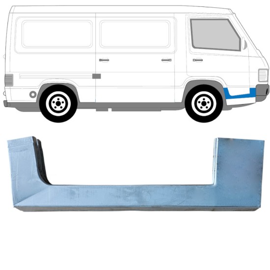 Opravný plech prahu předních dveří na Mercedes MB 100 1988-1996 / Pravá 16857