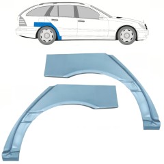 Lem zadního blatníku na Mercedes C-Class W203 2000-2007 / Levá+Pravá / COMBI / Sada 9100