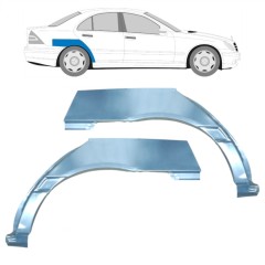 Lem zadního blatníku na Mercedes C-Class W203 2000-2007 / Levá+Pravá / Sada 9176