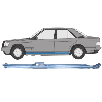 Opravný plech horní části prahu na Mercedes 190 W201 1982-1993 / Levá 15128