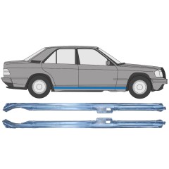 Opravný plech horní části prahu na Mercedes 190 W201 1982-1993 / Levá+Pravá / Sada 16294