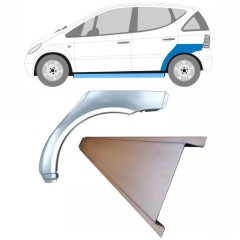 Opravný plech prahu + zadního blatníku na Mercedes A-Class W168 1997-2004 / Levá / Sada 8722