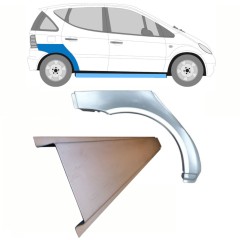 Opravný plech prahu + zadního blatníku na Mercedes A-Class W168 1997-2004 / Pravá / Sada 8721
