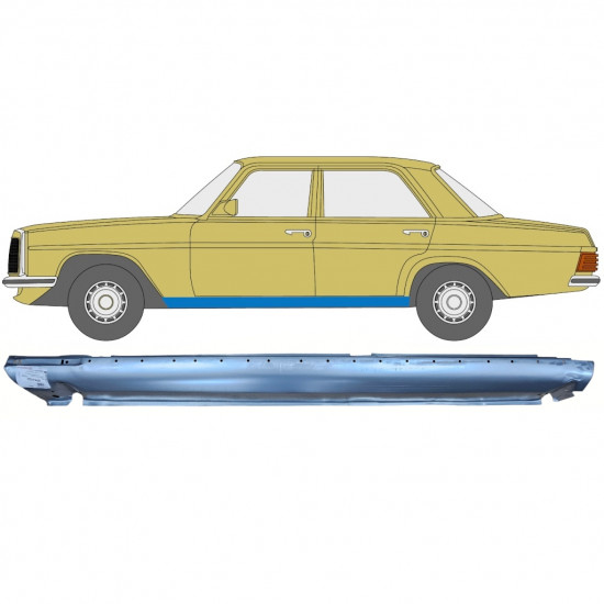 Opravný plech prahu na Mercedes W114 W115 1968-1977 / Levá 6808