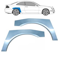 Lem zadního blatníku na Mercedes CLK W209 2002-2010 / Levá+Pravá / Sada 9175