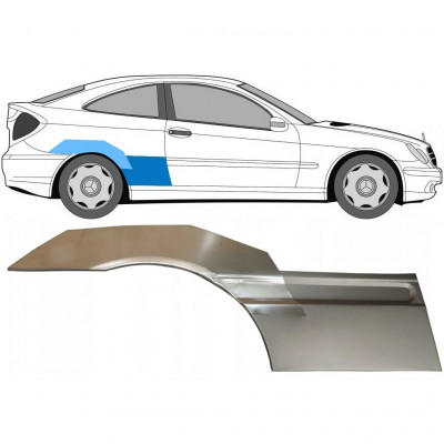 Lem zadního blatníku na Mercedes CL203 2000-2008 / Pravá / Sada 10007