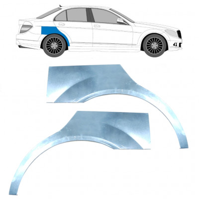 Lem zadního blatníku na Mercedes C-class 2007-2014 / Levá+Pravá / Sada 10410