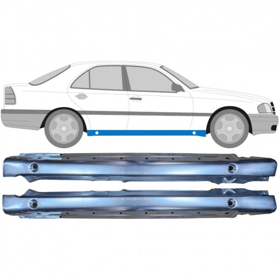 Kompletní práh na Mercedes C-class 1993-2001 / Levá+Pravá / Sada 9301