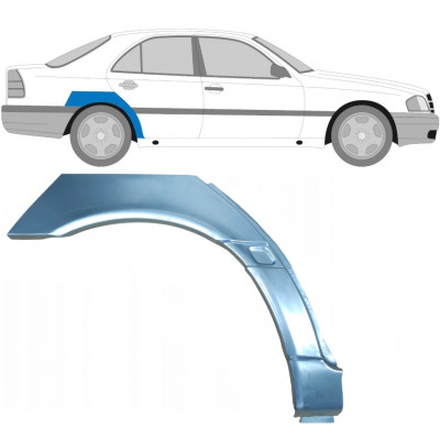 MERCEDES C-CLASS 1993-2001 OPRAVA ZADNÍHO BLATNÍKU / PRÁVA