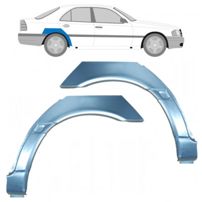 Lem zadního blatníku na Mercedes C-class 1993-2001 / Levá+Pravá / Sada 10414