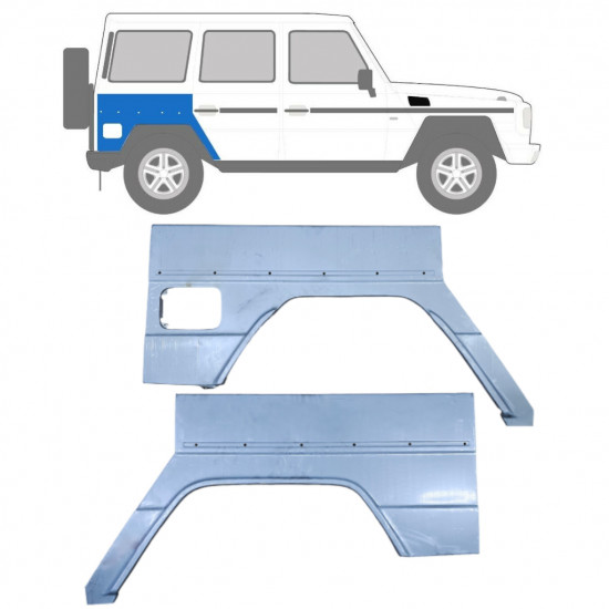 Lem zadního blatníku na Mercedes G-Class 1992- / Levá+Pravá / Sada 9179