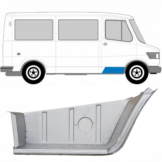 Opravný plech předního schodu na Mercedes T1 1977-1996 / Pravá 9070