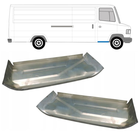 Opravný plech předního schodu na Mercedes T2 1986-1996 / Levá+Pravá / Sada 9796