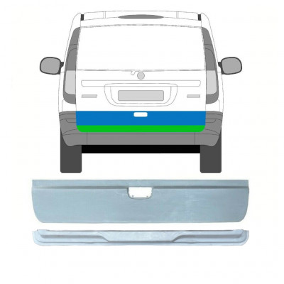 Opravný plech zadních dveří vnitřní + vnější na Mercedes Vito 2003-2014 / Sada 9784