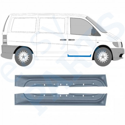 Opravný plech předních dveří vnitřní na Mercedes Vito 1996-2003 / Levá+Pravá / Sada 10433