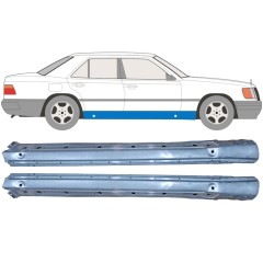 Opravný plech celý zesílený práh na Mercedes E-Class W124 1984-1996 / Levá+Pravá / Sada 9847