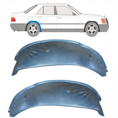 Vnitřní oprava zadního blatníku na Mercedes W124 1984- / Levá+Pravá / Sada 10596