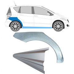 Opravný plech prahu + zadního blatníku na Mercedes A-Class W169 2004-2012 / Pravá / Sada 11314