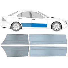 Opravný plech předních + zadních dveří na Mercedes C-Class W203 2000-2007 / Levá+Pravá / Sada 10672