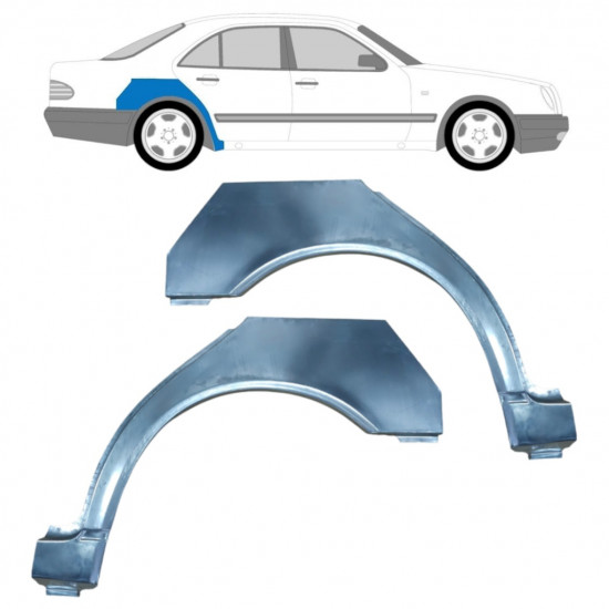 Lem zadního blatníku na Mercedes E-class 1995-2003 / Levá+Pravá / Sada 9456