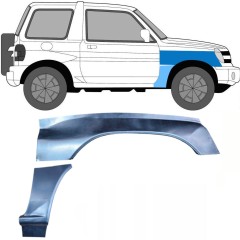 Opravný plech předního blatníku na Mitsubishi Pajero Pinin 1998-2007 / Pravá / Sada 10055