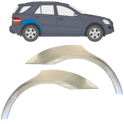 Lem zadního blatníku na Mercedes-Benz M-Class ML W164 2005-2011 / Levá+Pravá / Sada 14931